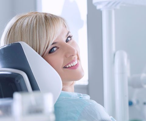 young woman at the dental clinic